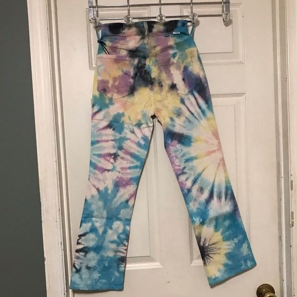 NWT $238 MOTHER | The Tripper | Swirling Secrets Pastel Tie Dye Jeans | - Picture 8 of 16
